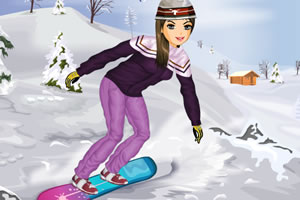 潇洒滑雪女孩