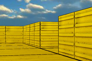 3D黄色金属迷宫