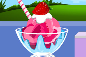 草莓冰淇淋的制作