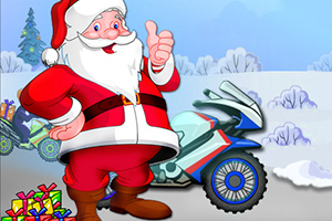 圣诞老人骑摩托赛
