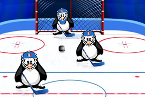 企鹅打冰球