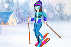 冬季滑雪女生